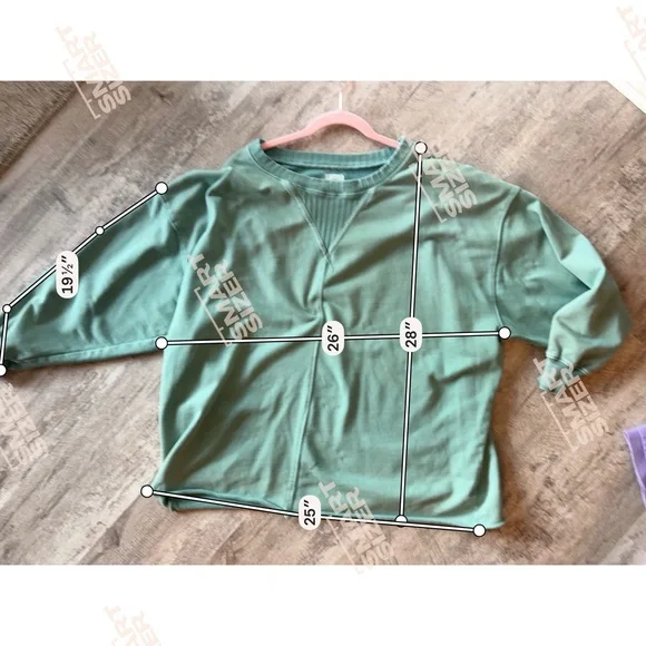 Fantastic Fawn Sage green pullover relaxed sweatshirt size small - Picture 6 of 6